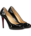 Christian Louboutin Patent Leather Platform Pumps Black 100mm UK 4 EU 37 👠