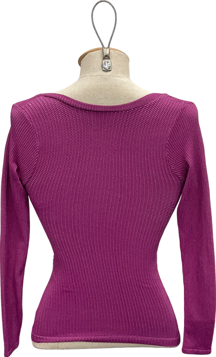 Free People Purple Clean Slate Long Sleeve Top UK M