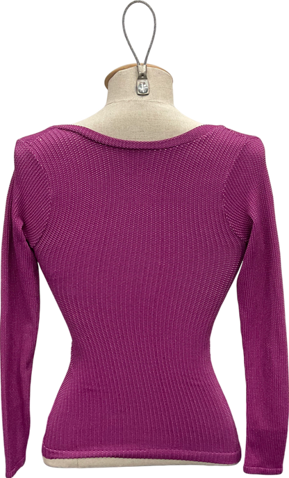 Free People Purple Clean Slate Long Sleeve Top UK M