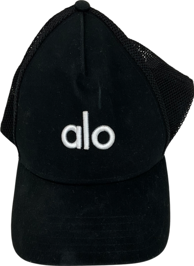 alo yoga Black District Trucker Hat