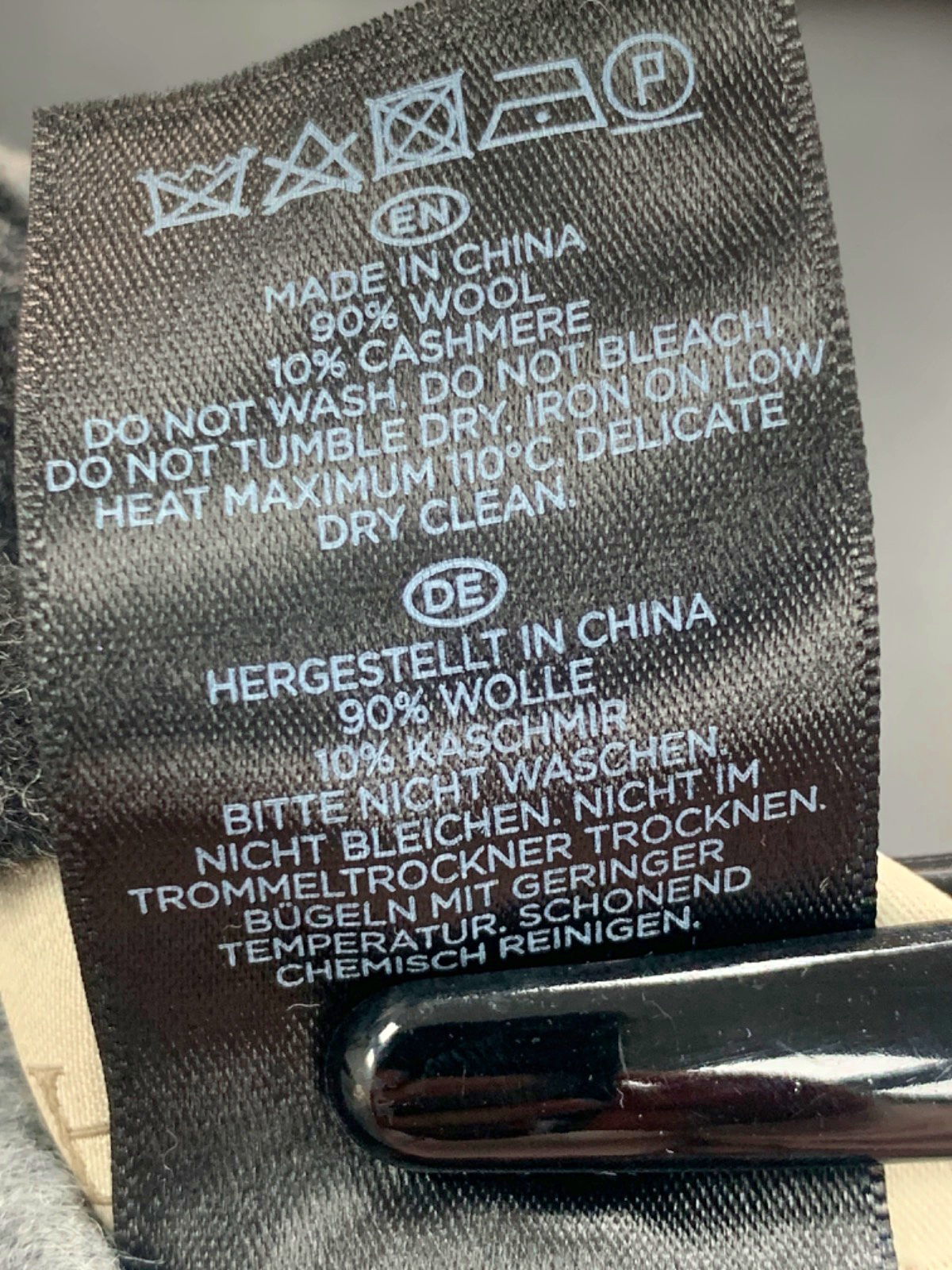 Hobbs Grey and Dark Grey Belted Coat UK S