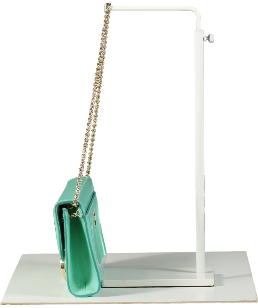 Christian Louboutin Aqua Patent Leather Riveiera Shoulder Clutch Bag