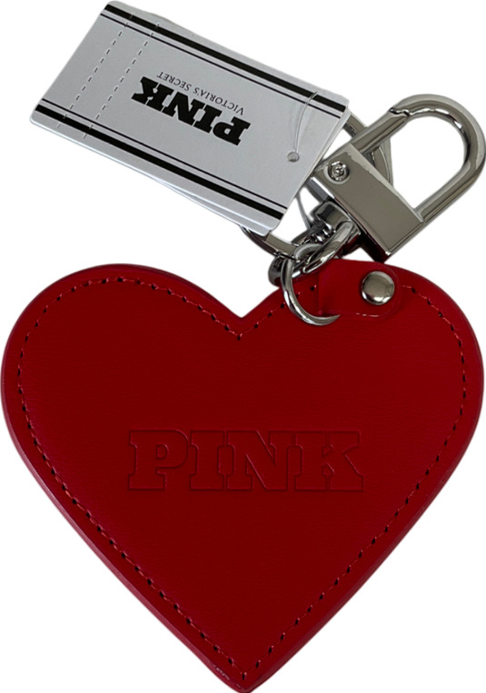 pink victoria secret Red Heart Key Ring One Size