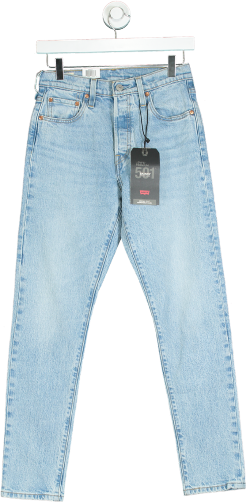 levis Blue 501 Light Wash Skinny High Rise Jeans W25