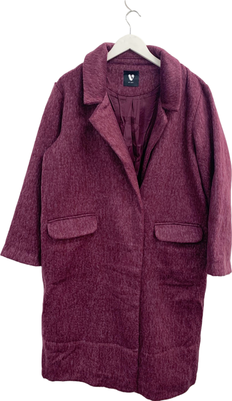 Very Burgundy Longline Coat UK 14