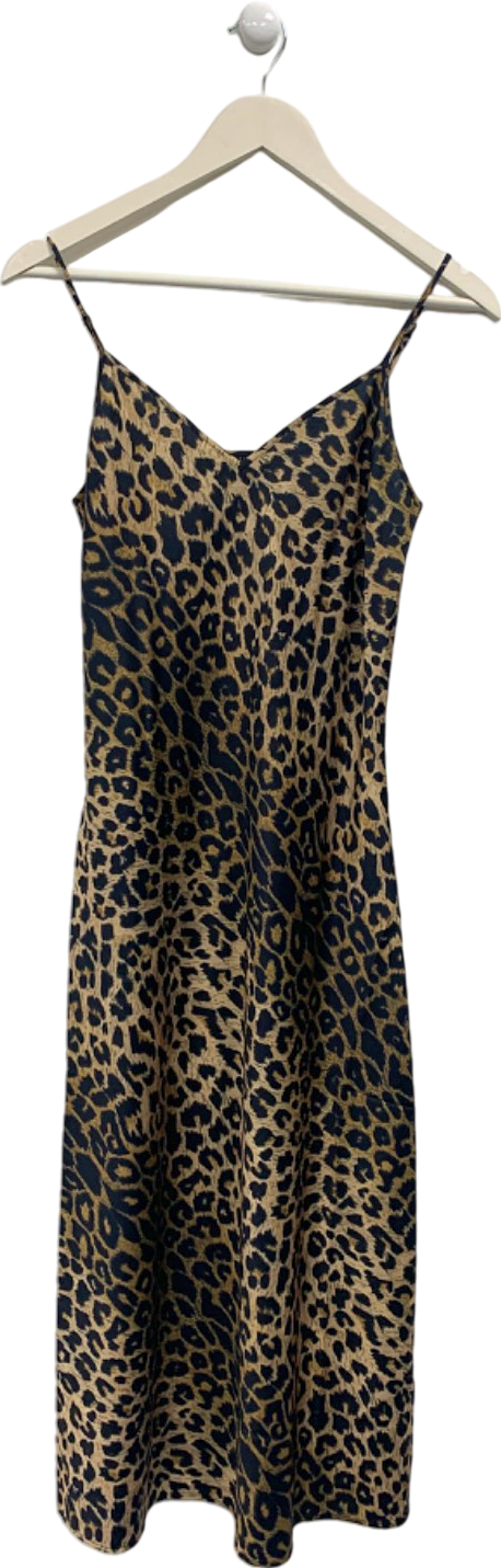 AllSaints Leopard Print Midi Dress UK S