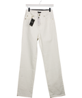 Karen Millen Cream Rigid Denim High Rise Straight Leg Jean UK 6