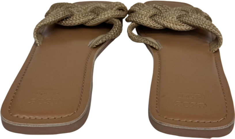 ASOS Beige Flora Woven Mule Sandal UK 8 EU 41 👠