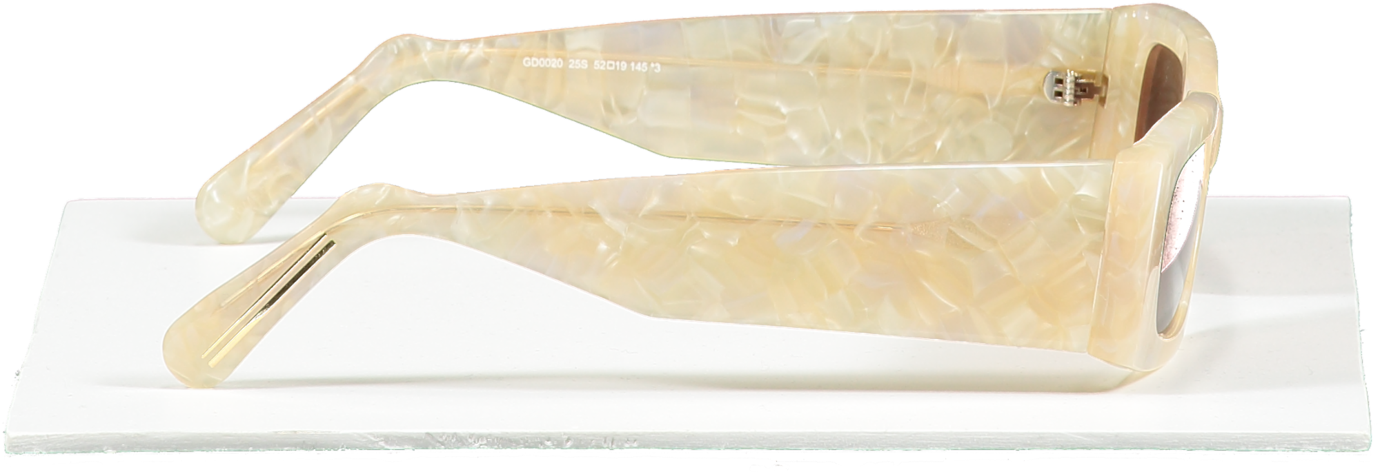 GCDS Cream Gd0020 25s Ivory Bordeaux Sunglasses