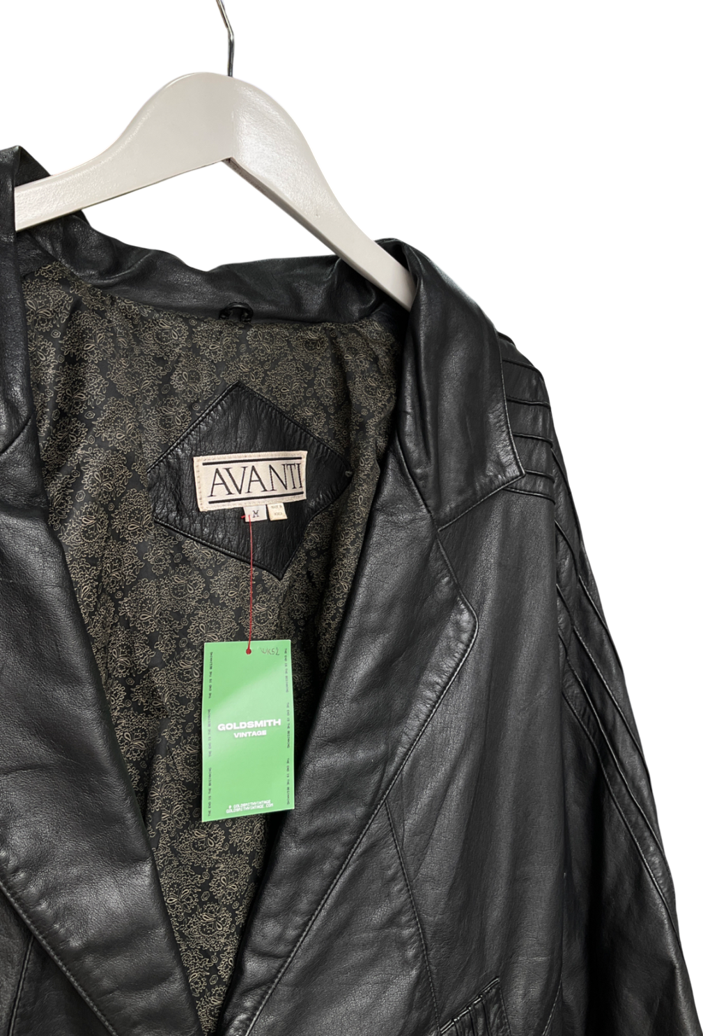 Avanti Black Vintage Leather Oversize blazer UK M