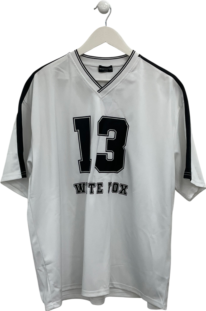 White Fox White Go For The Shot Oversized Jersey UK L/XL