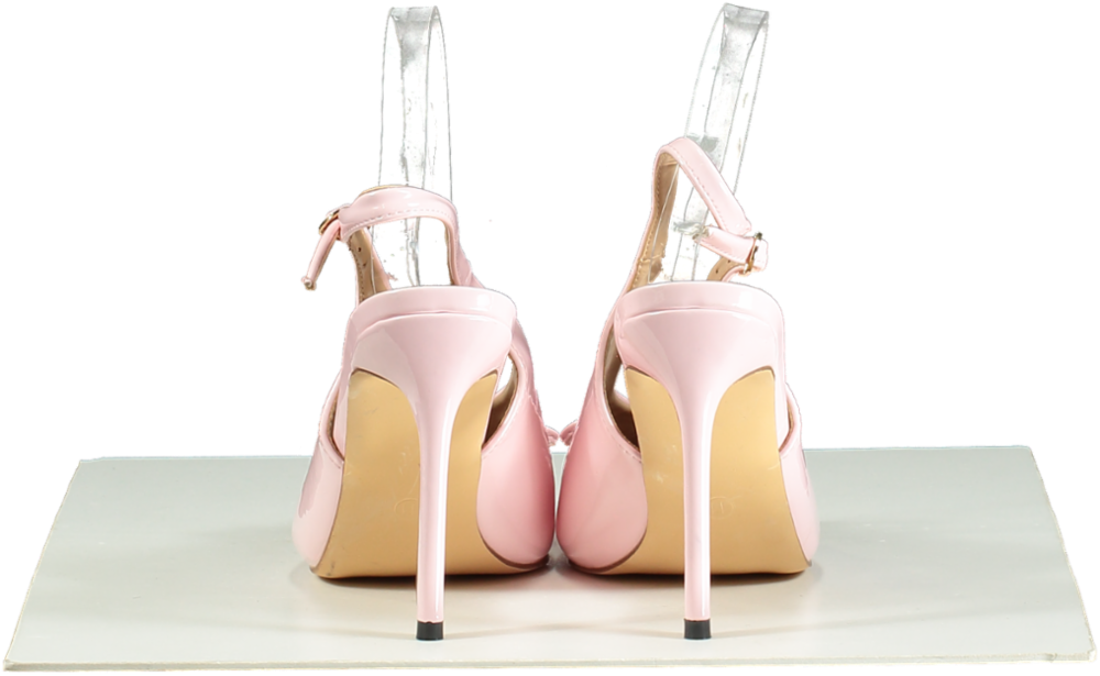 EGO Pink Patent Slingback Heels UK 4