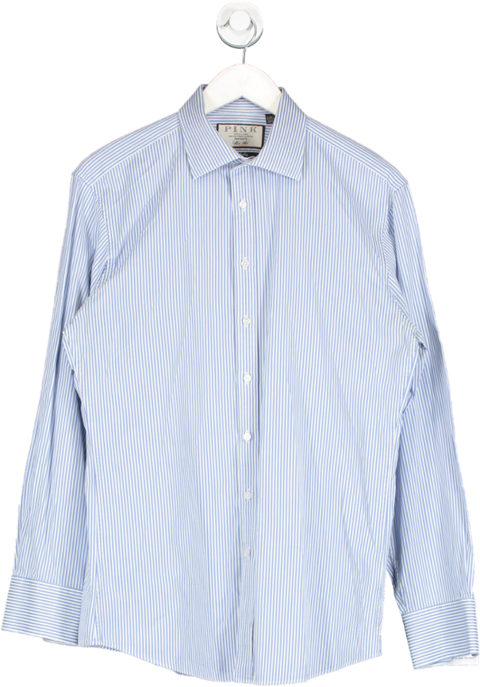 Thomas Pink Pale Blue & White Women's Slim Fit Shirt UK S