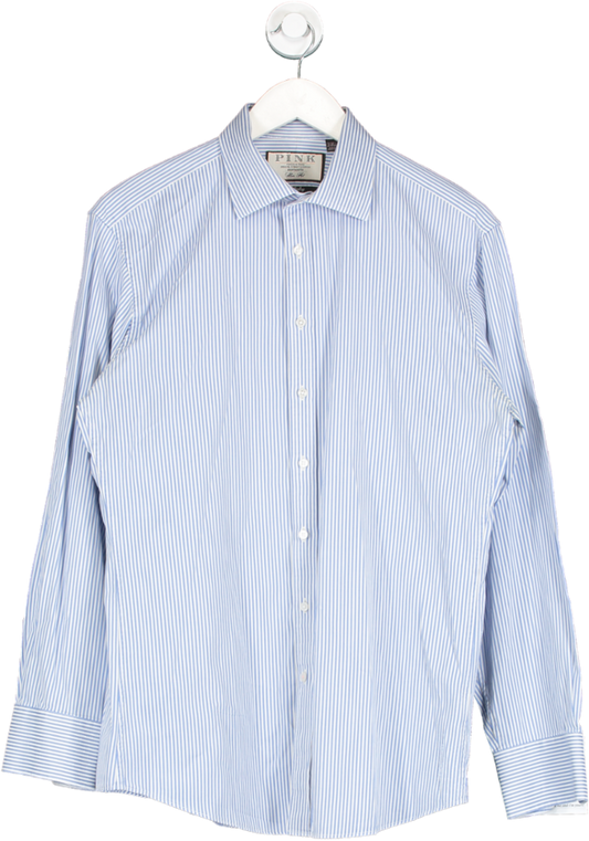 Thomas Pink Pale Blue & White Women's Slim Fit Shirt UK S
