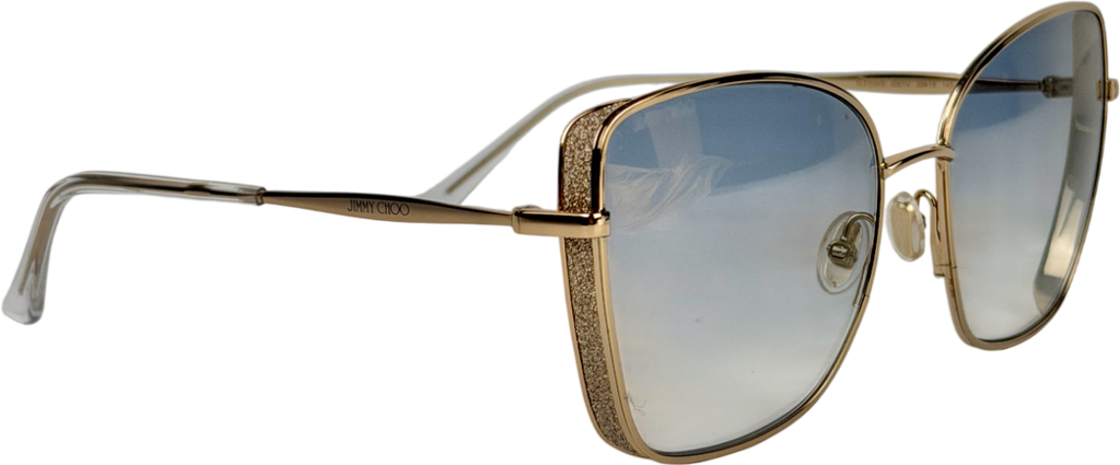 Jimmy Choo Metallic Alexis Rose Square Sunglasses