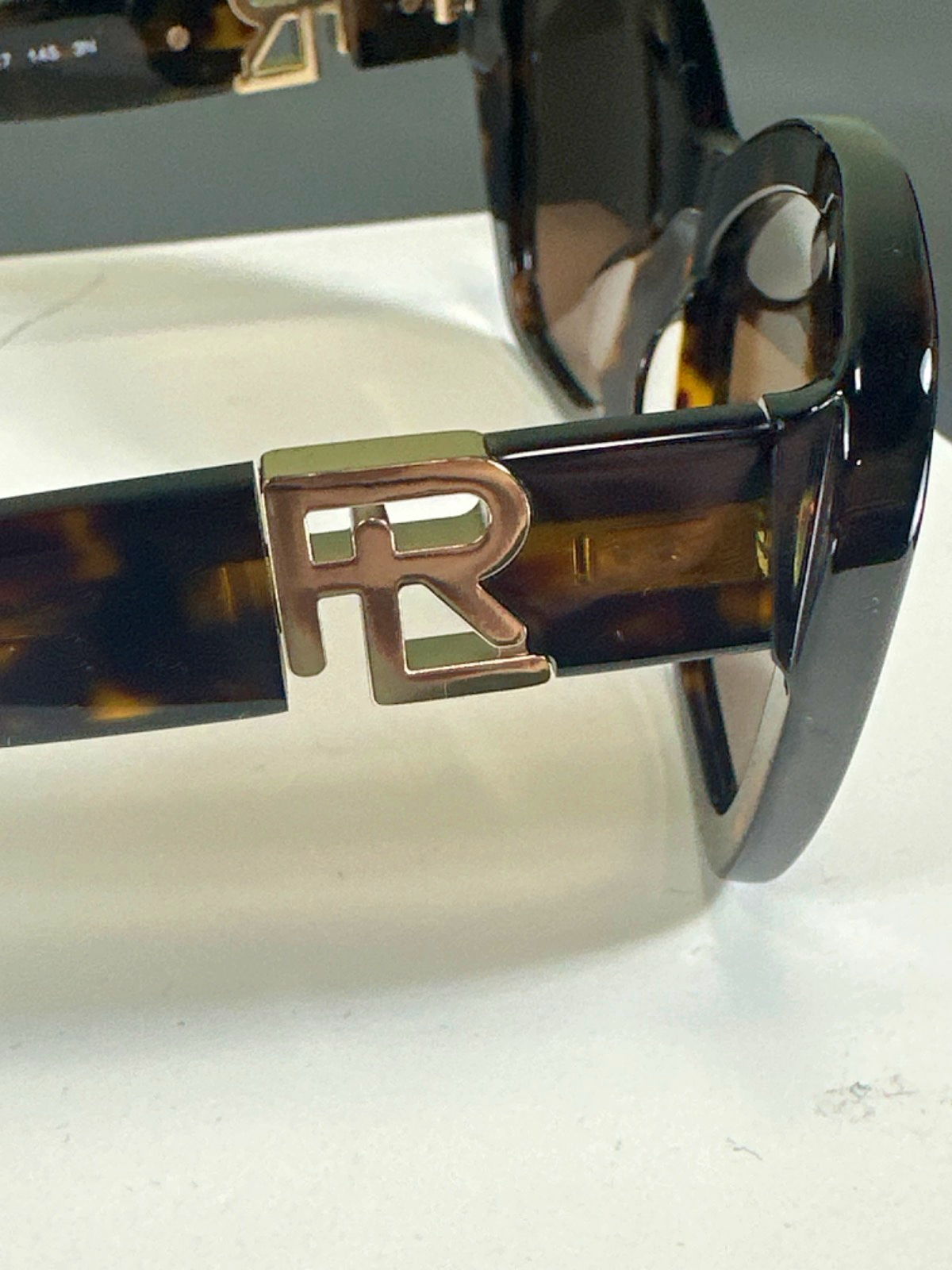 Ralph Lauren Isabel Tortoiseshell / Gold Logo Arm Sunglasses RL8216U