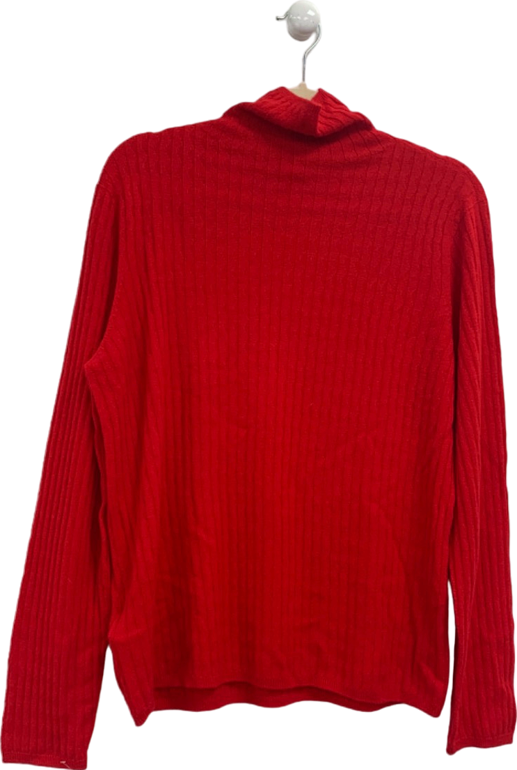 MOTF Red Ribbed Wool Jumper UK M