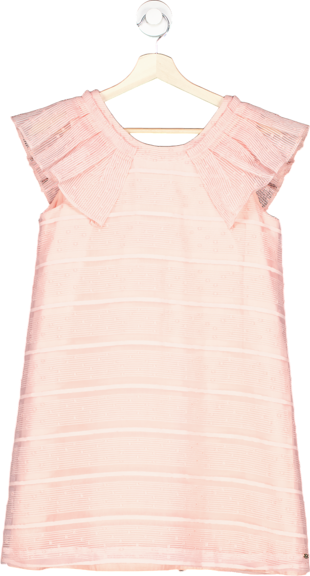 Tartine et Chocolat Pink Pleated Cap Sleeve Dress 14 Years