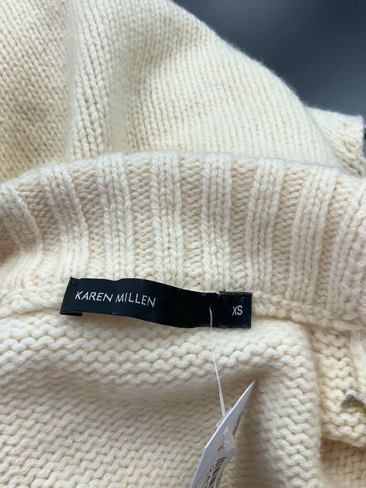 Karen Millen Cream Cut-Out Sleeve Jumper XS