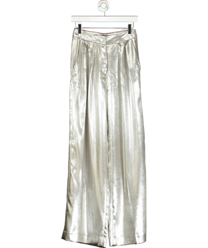 Mint Velvet Metallic Wide Trousers UK 8