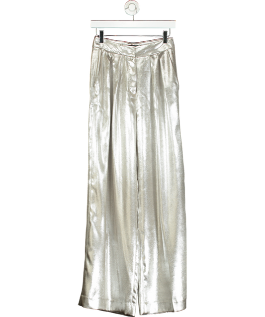 Mint Velvet Metallic Wide Trousers UK 8