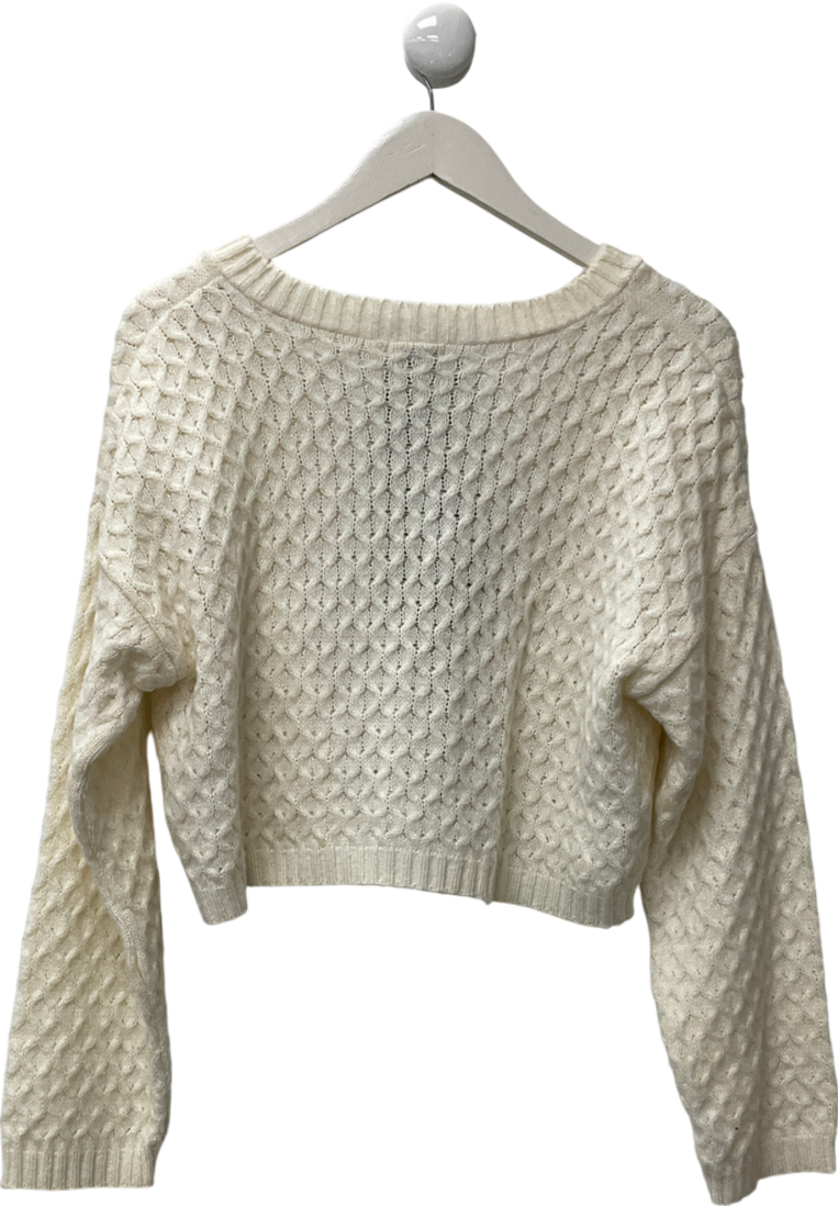 Miss Selfridge Cream Bow Tie Detail Cardigan UK 8