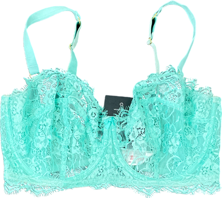 figleaves Blue Turquoise Lace Bra UK 36FF