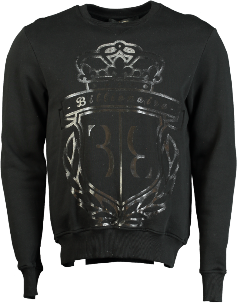 Billionaire Black Crew Neck Sweatshirt UK S