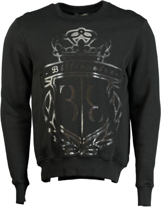 Billionaire Black Crew Neck Sweatshirt UK S