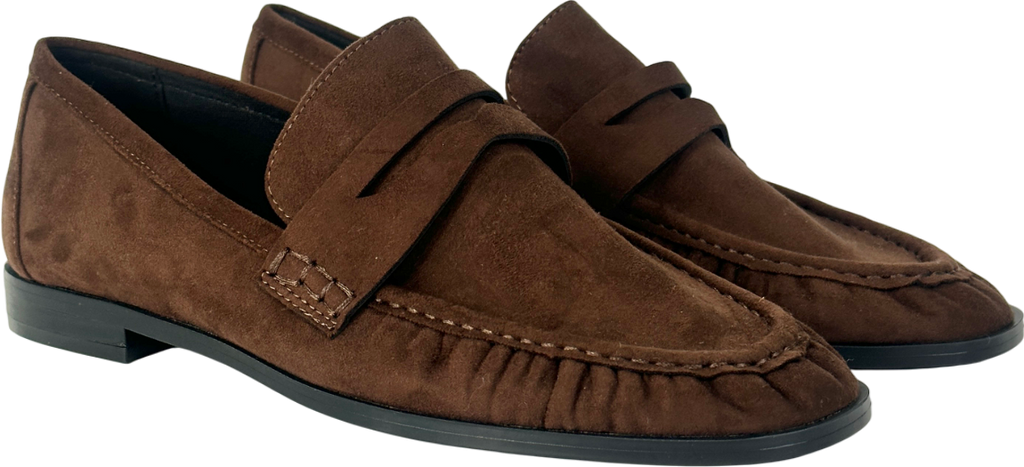 ASOS Brown Minnie Ruched Detail Loafer UK 7 EU 40 👠