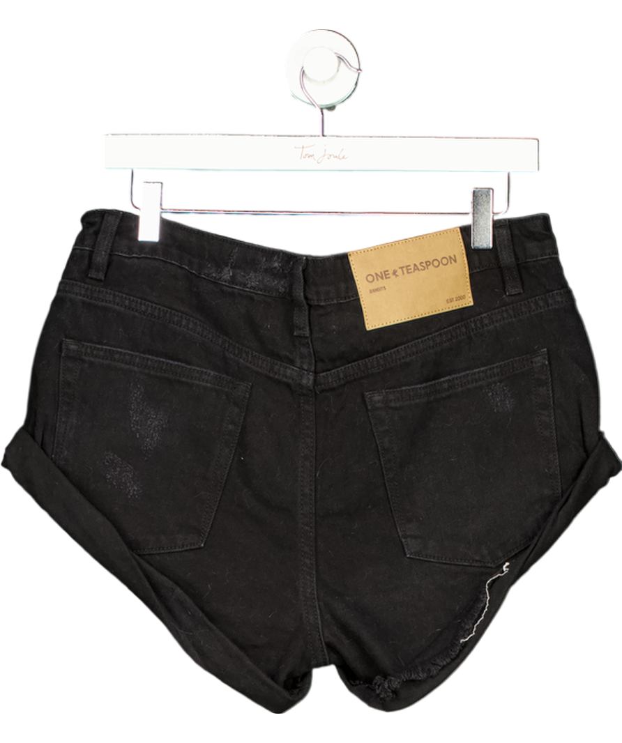 One Teaspoon Black Bandits Denim Shorts 100% Cotton W27