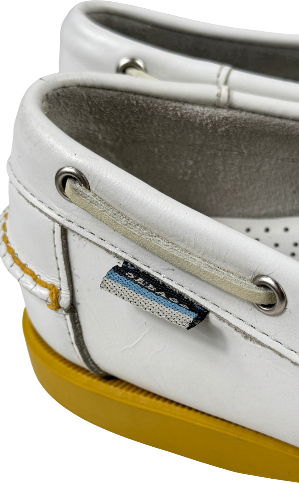 SEBAGO White Leather Boat Deck Shoes UK 9.5 EU 43.5 👞
