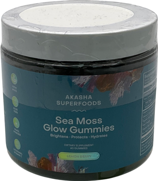 akasha superfood Sea Moss Glow Gummies Lemon Berry 60 gummies