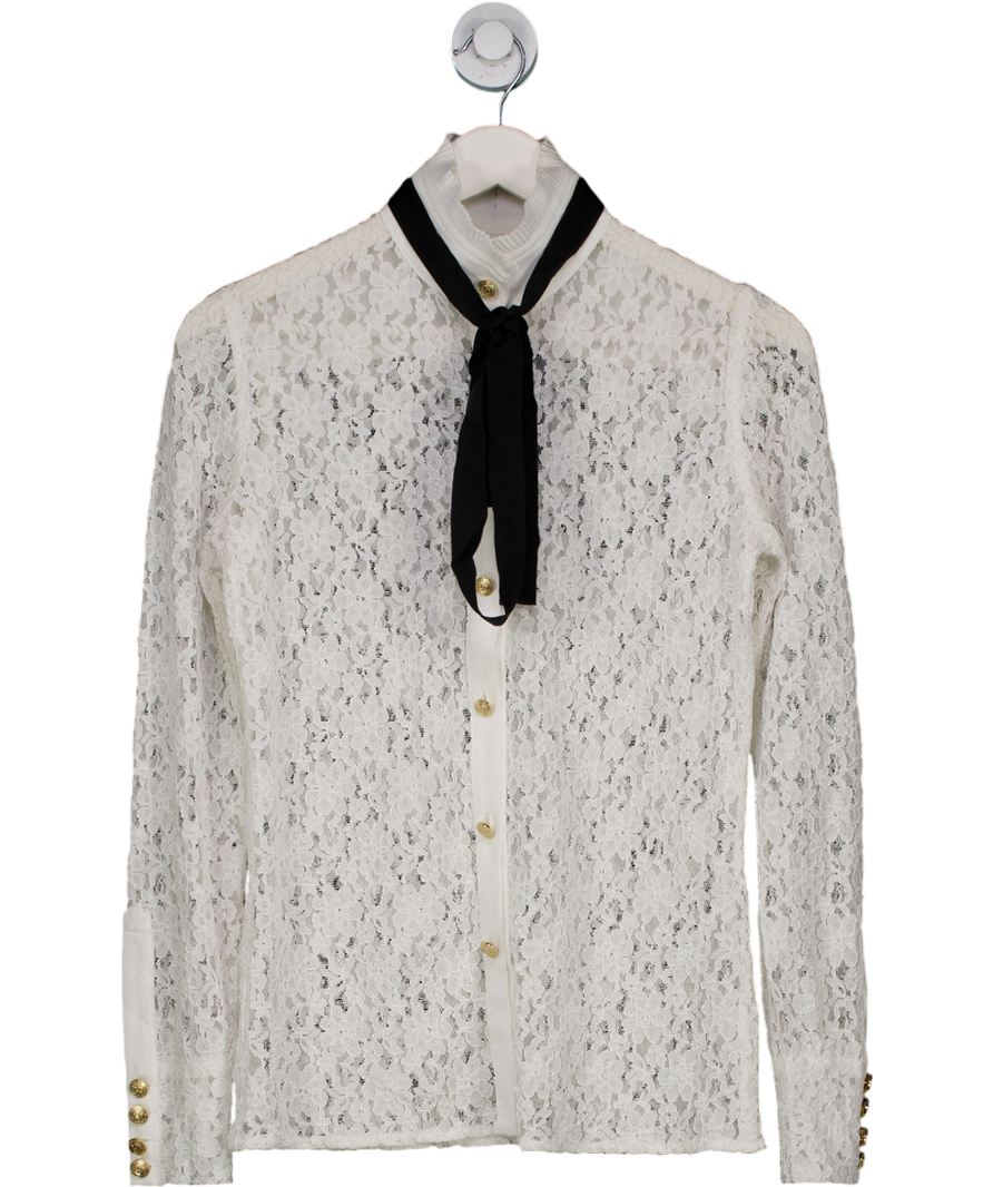 Holland Cooper White Lona Lace Shirt UK 8