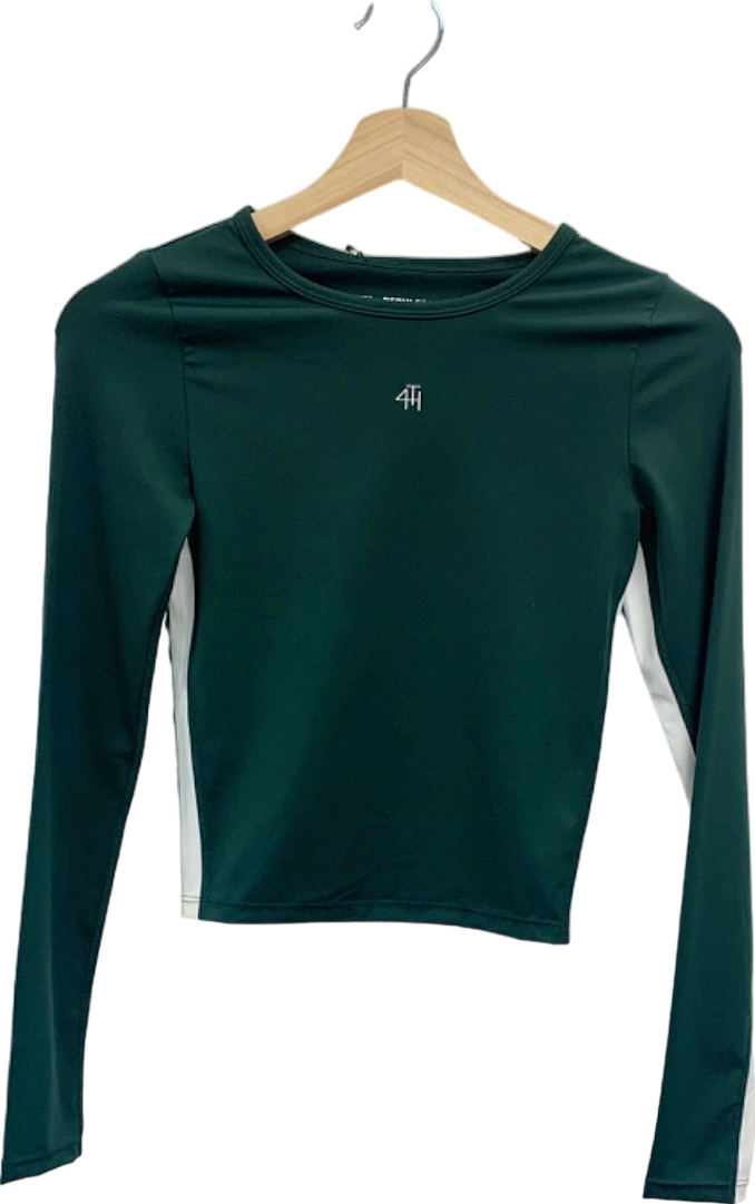 4th & Reckless Forest Green Abby Active Top UK XS