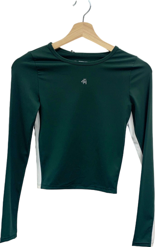 4th & Reckless Forest Green Abby Active Top UK XS