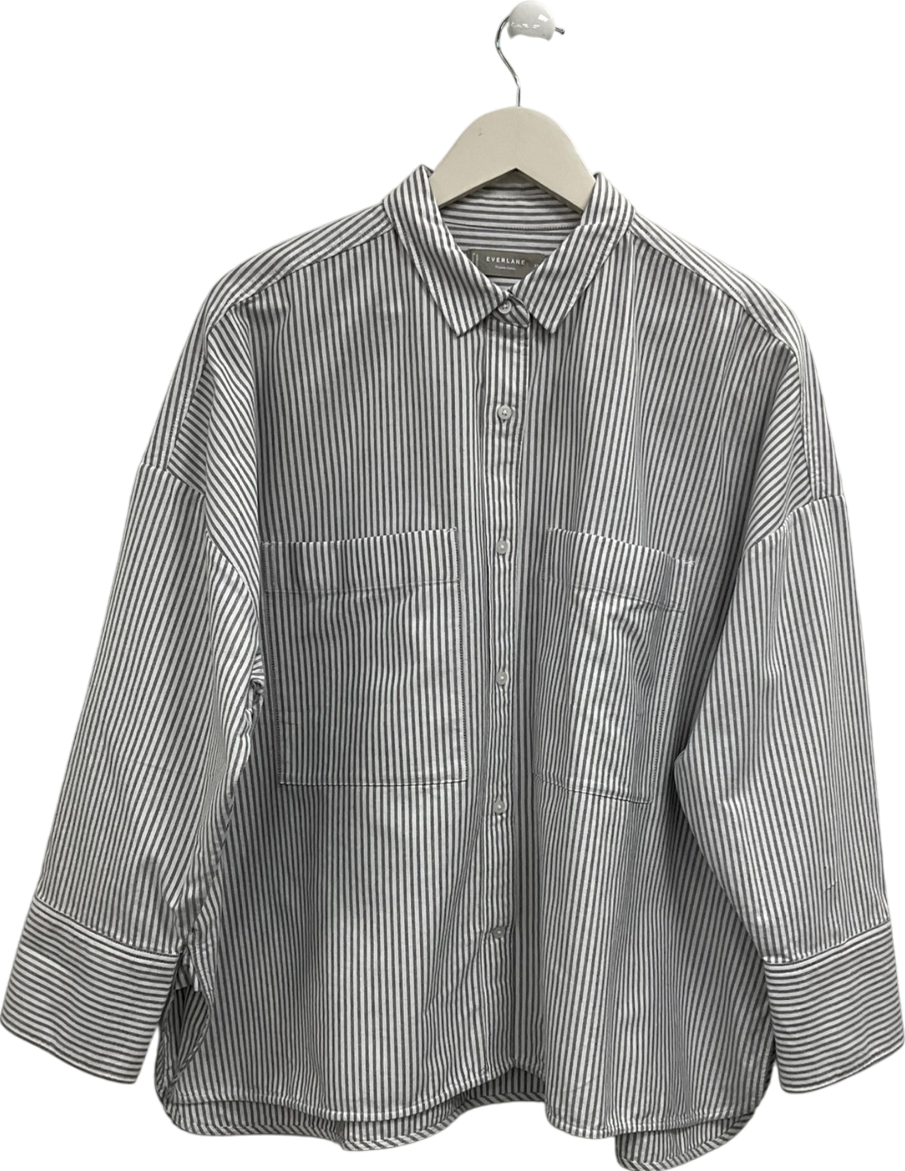 EVERLANE Grey The Boxy Oxford Shirt UK XL