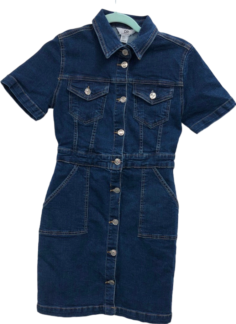 Dorothy Perkins Blue Denim Shirt Dress UK 6