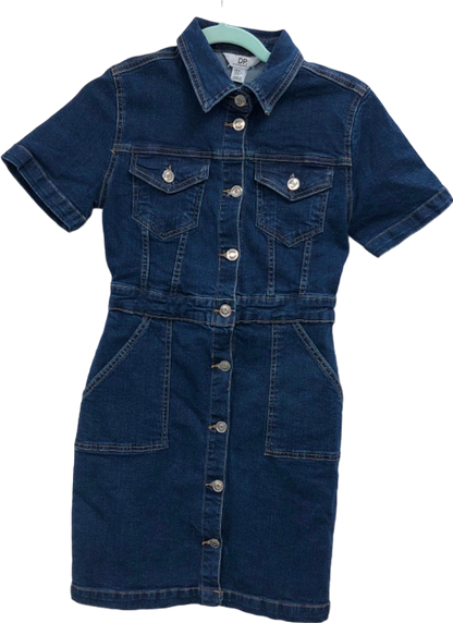 Dorothy Perkins Blue Denim Shirt Dress UK 6