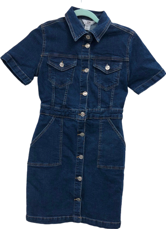 Dorothy Perkins Blue Denim Shirt Dress UK 6