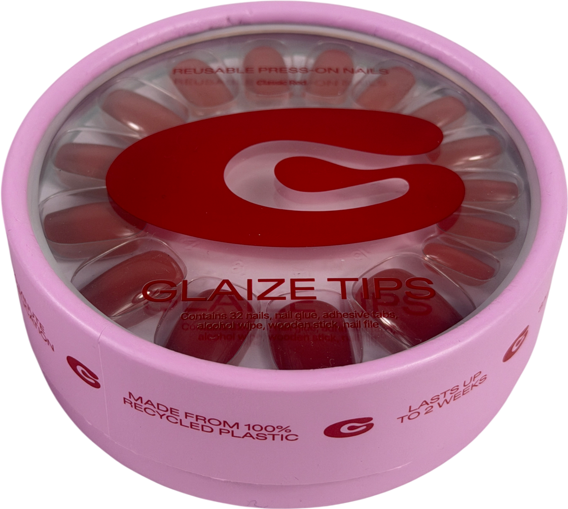 Glaize Press On Nails Classic Red 32