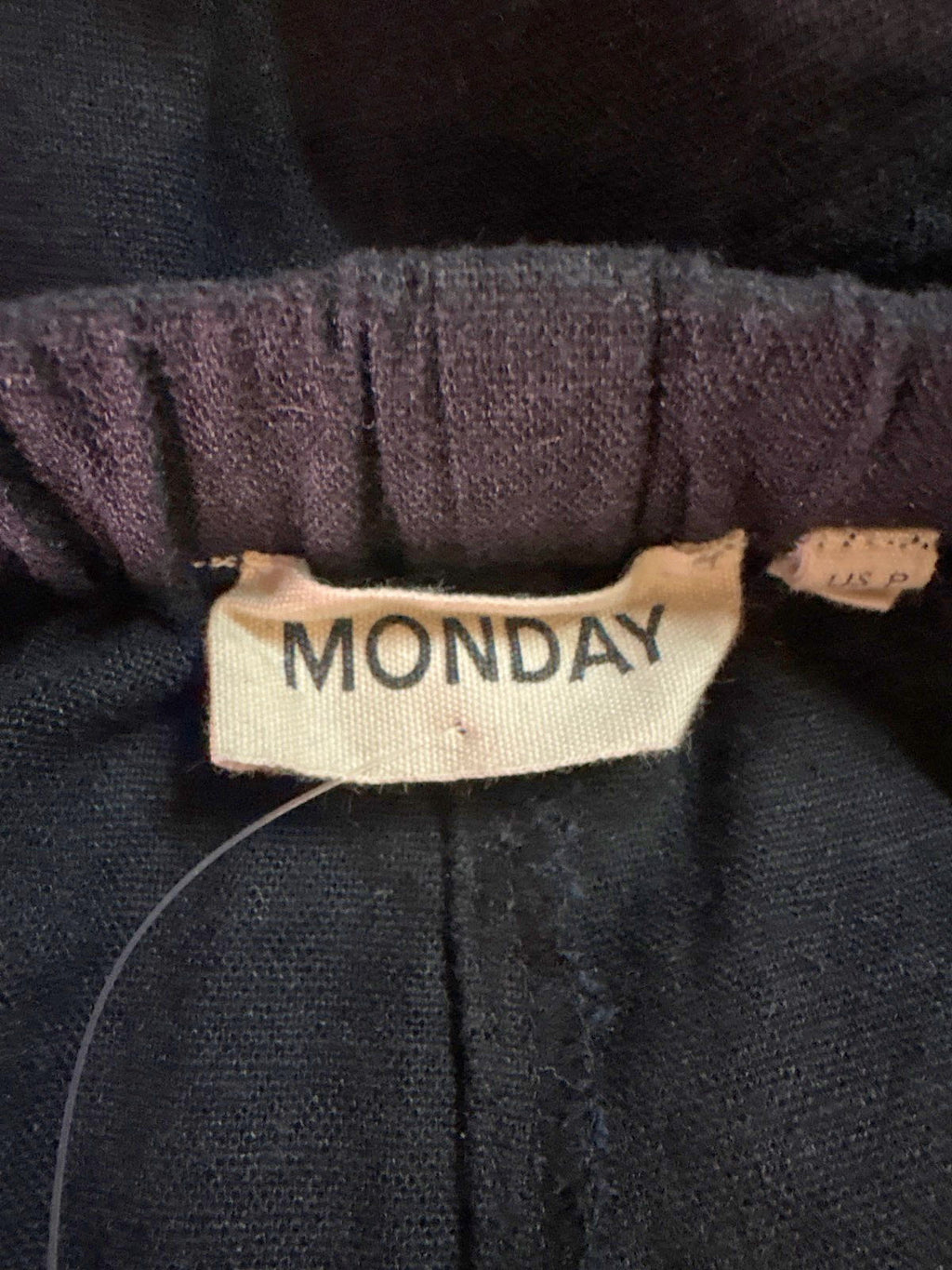 Monday Black Linen Blend Trousers UK S