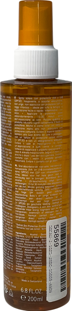 Ultrasun Family Wet Skin Spray Spf50 200ml