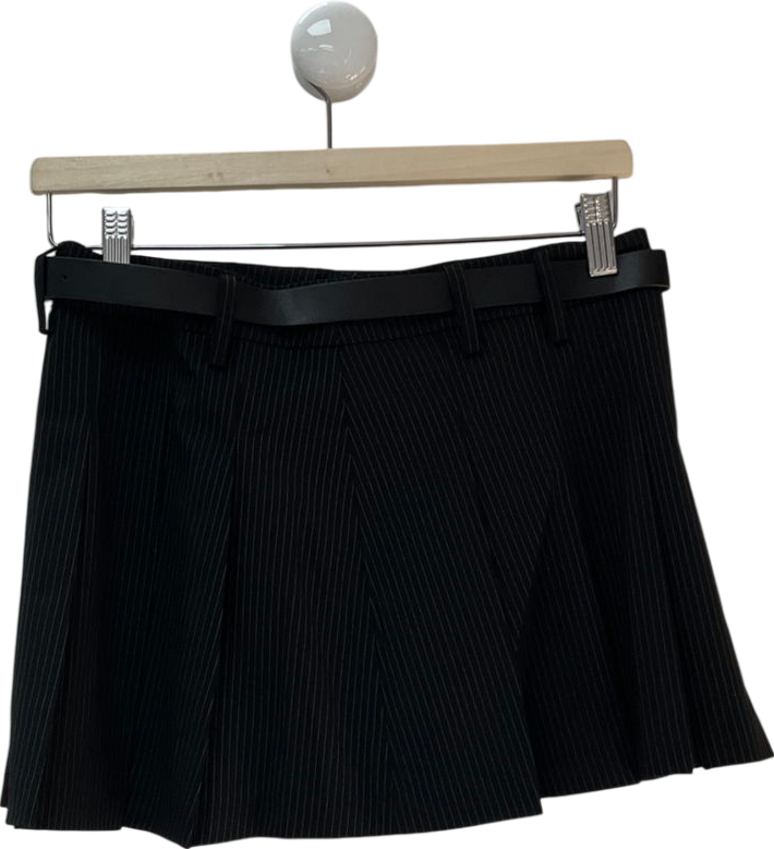 STEVE MADDEN Black Margo Pleated Mini Skirt UK 6