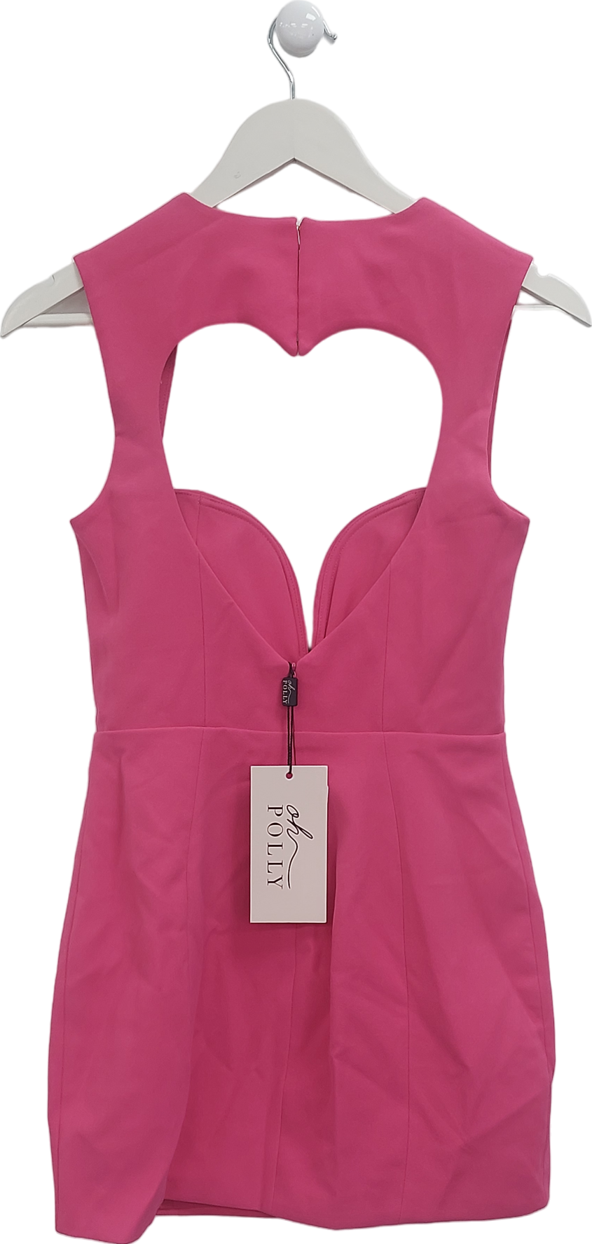 Oh Polly Pink Anouk Heart Cut Out Mini Dress UK 8