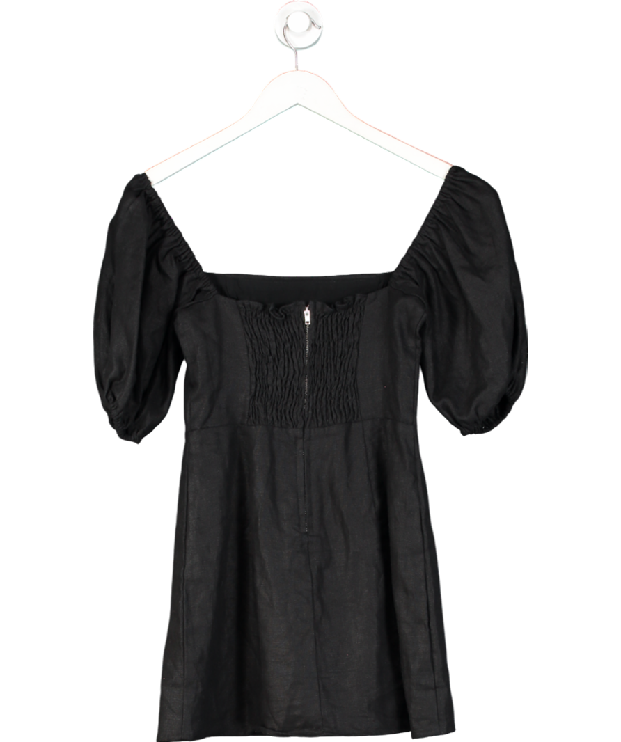Verge Girl Black Puff Sleeve Mini Dress UK 6