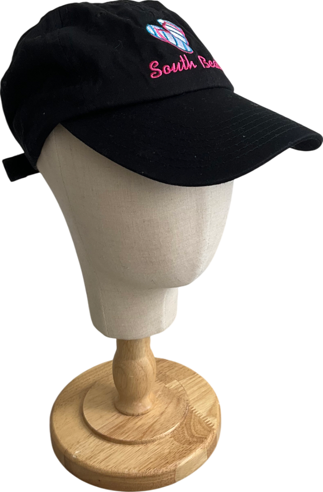 BJR Classic Headwear Black South Beach Embroidered Baseball Cap One Size