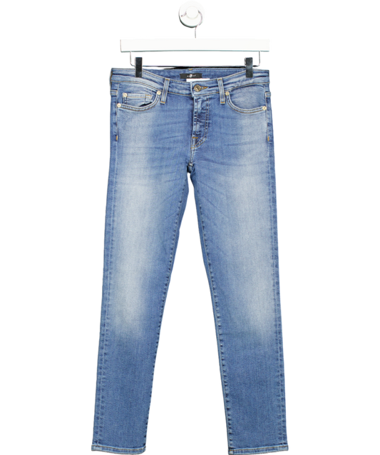 7 For All Mankind Blue The Skinny Slim Illusion Santa Monica UK 8