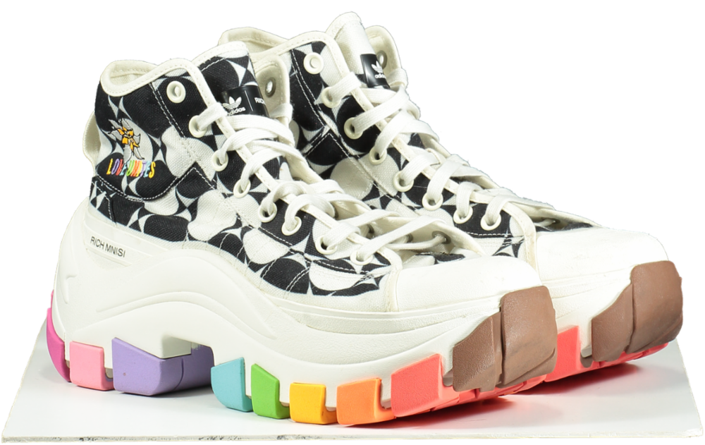 Adidas X Rich Mnisi Black/White Love Unites Trainers UK 9.5