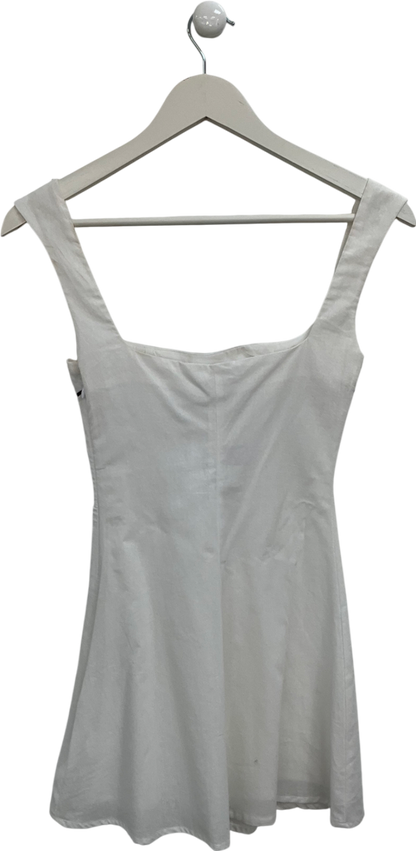 Pepper Mayo White Contrast Bow Mini Dress UK 4